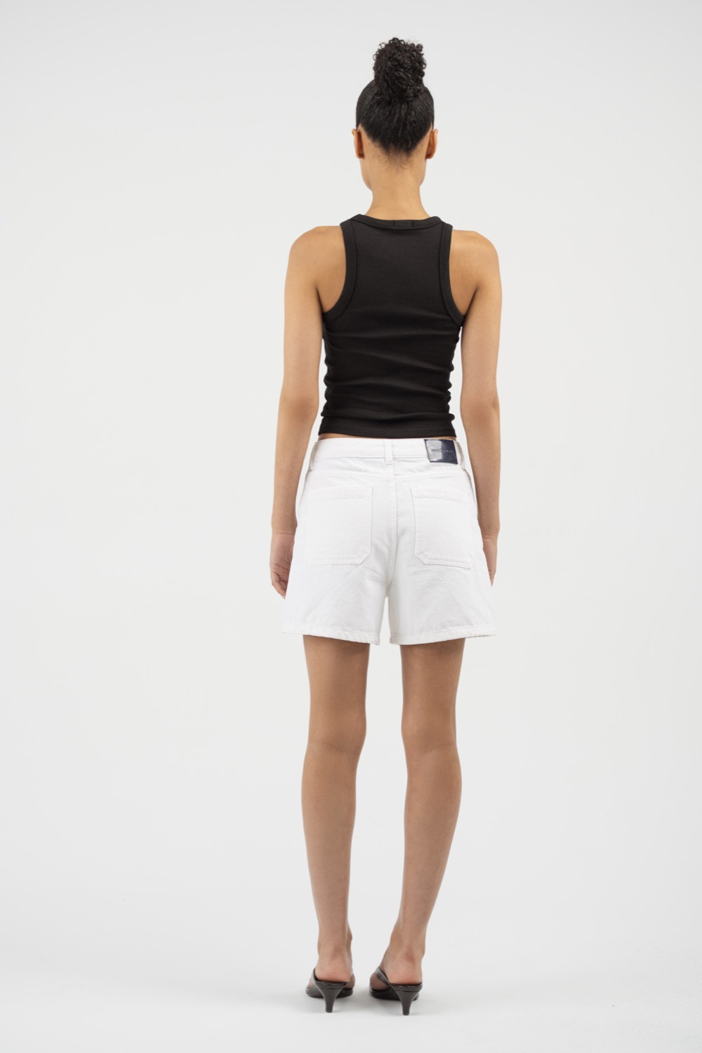Maison Arca Deva — denim shorts in White — view 25