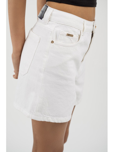 Maison Arca Deva — denim shorts in White — view 26