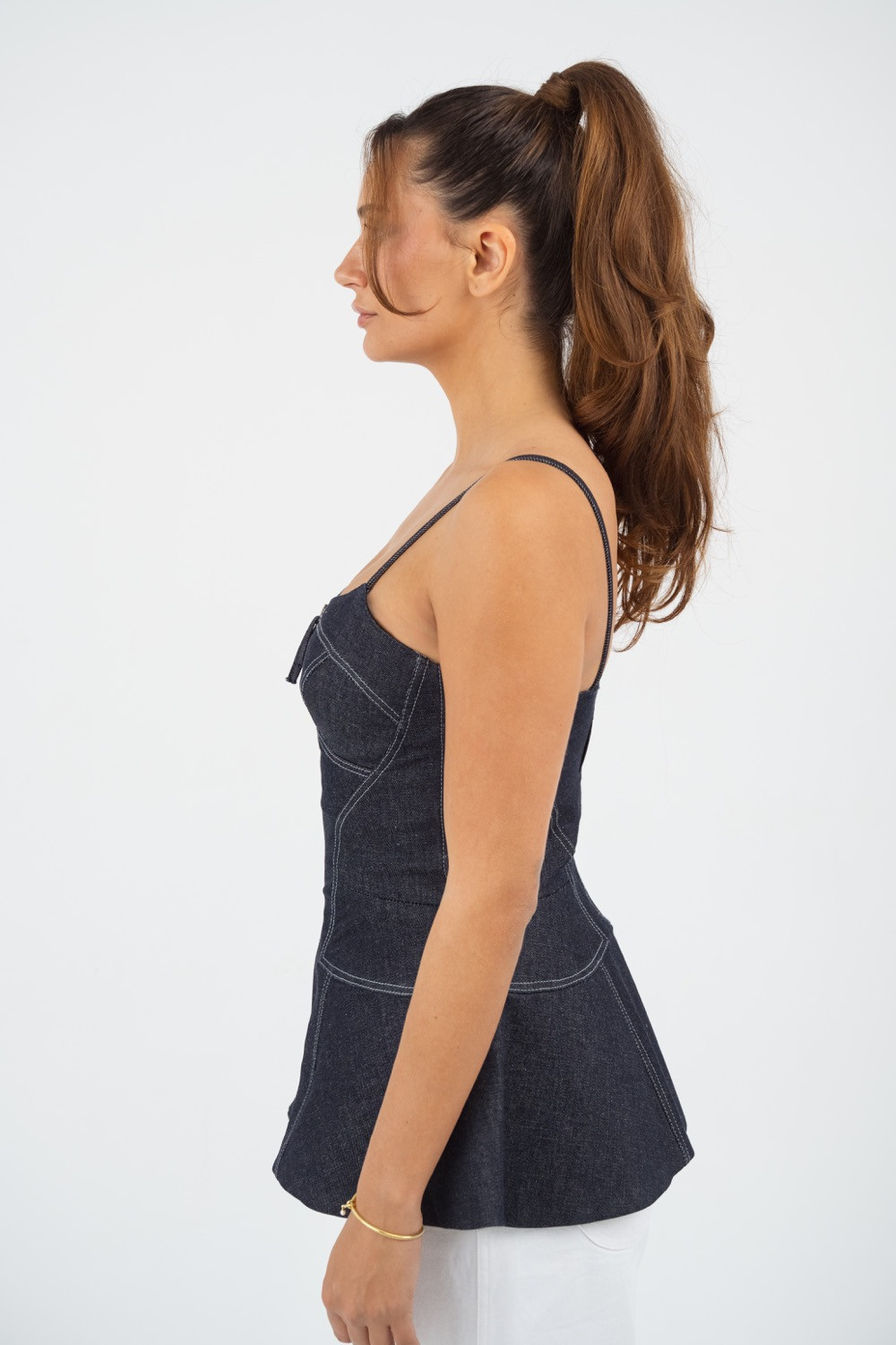 Maison Arca Aurora — denim top — view 3