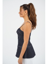 Maison Arca Aurora — denim top — view 3