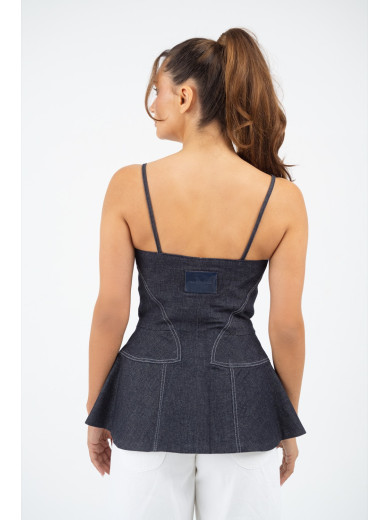Maison Arca Aurora — denim top — view 2