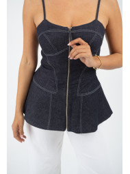 Maison Arca Aurora — denim top — view 6