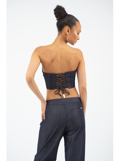 Maison Arca Lydia — denim top — view 2