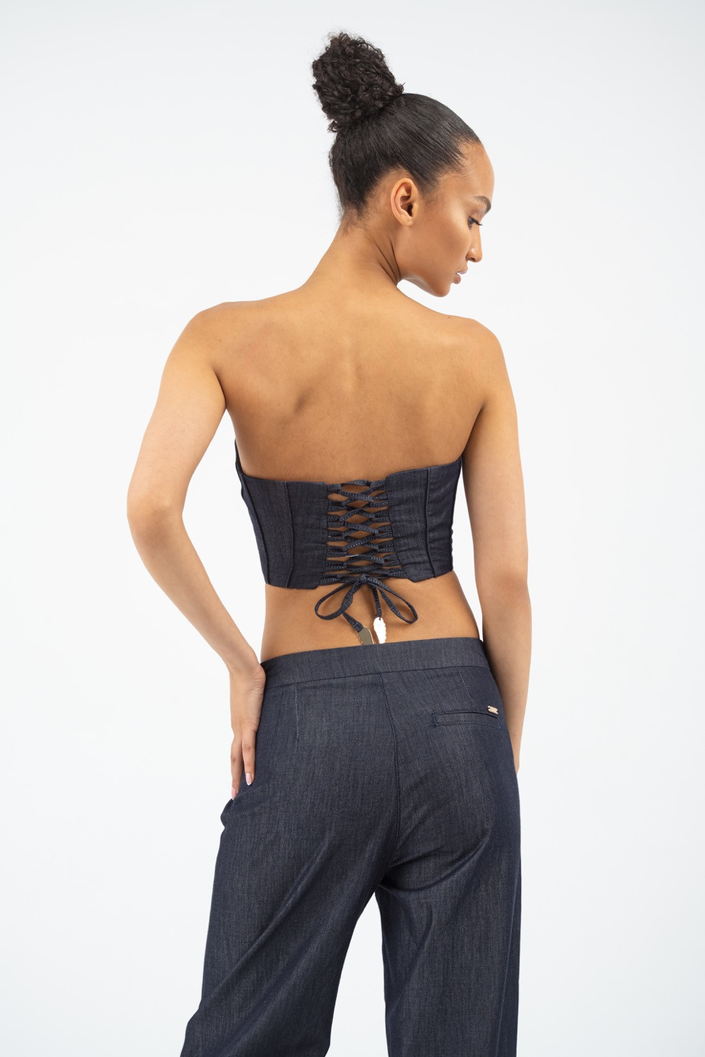 Maison Arca Lydia — denim top — view 2