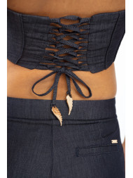 Maison Arca Lydia — denim top — view 5