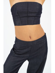 Maison Arca Lydia — denim top — view 4