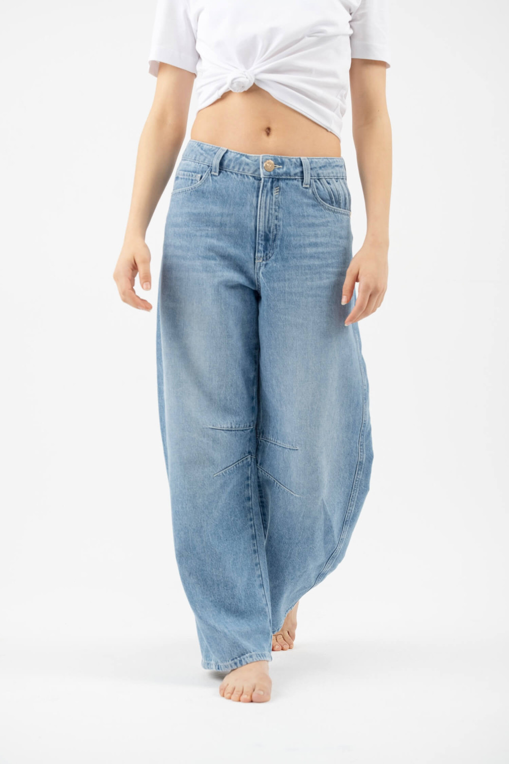 Maison Arca Caroline — denim jeans in Aqua — view 4