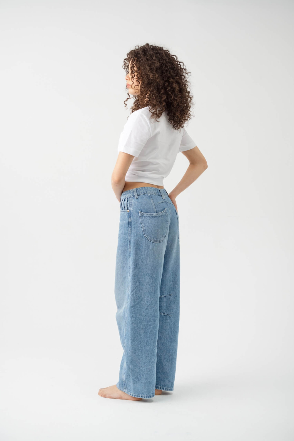 Maison Arca Caroline — denim jeans in Aqua — view 3