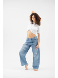 Maison Arca Caroline — denim jeans in Aqua — view 5