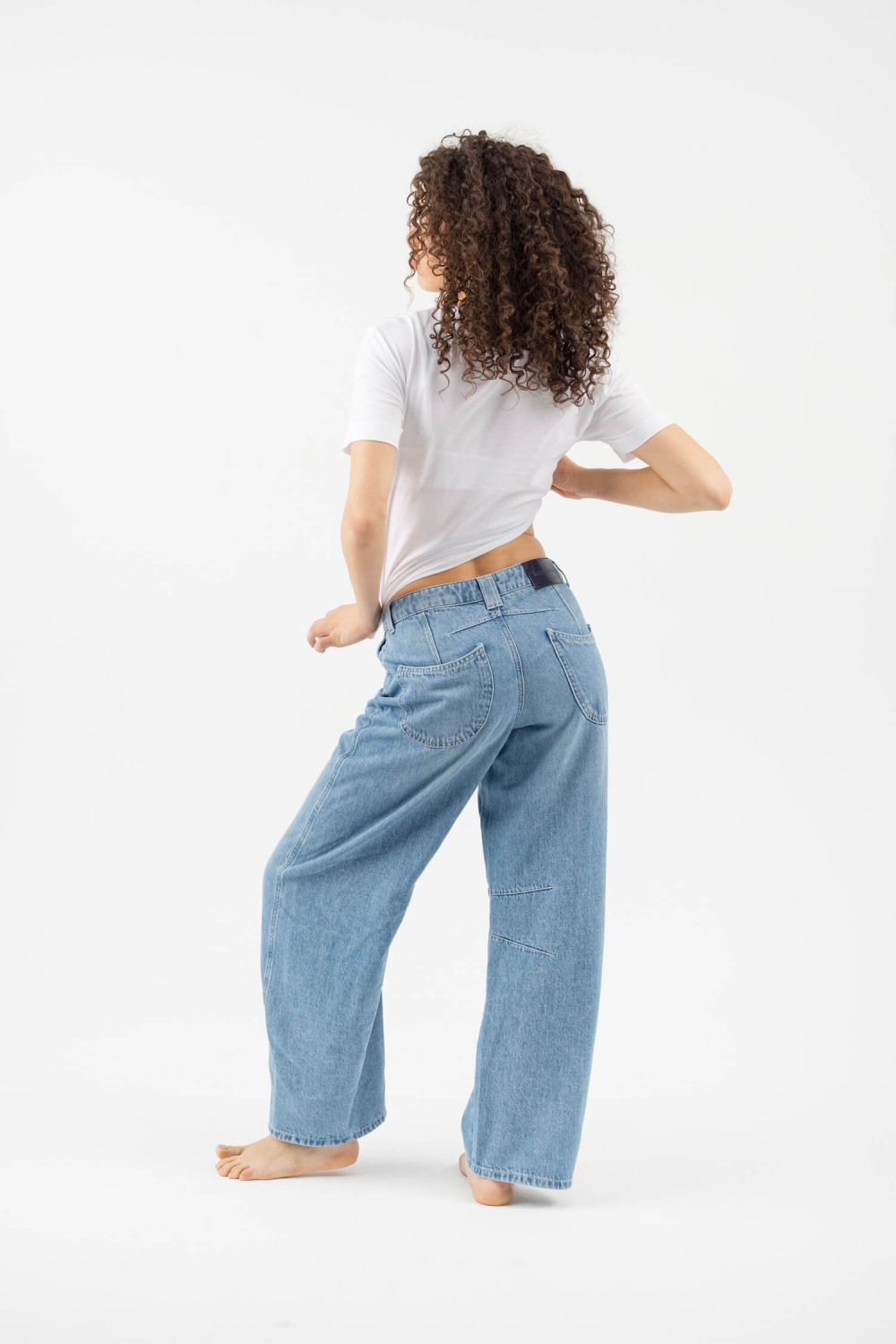 Maison Arca Caroline — denim jeans in Aqua — view 6