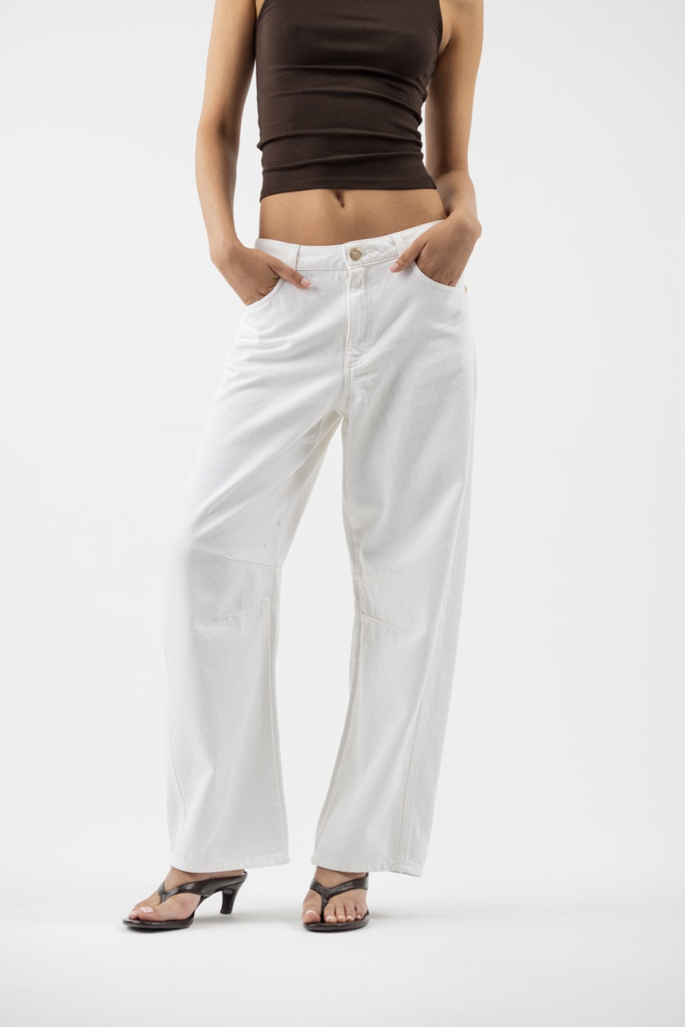 Maison Arca Caroline — denim jeans in White — view 14