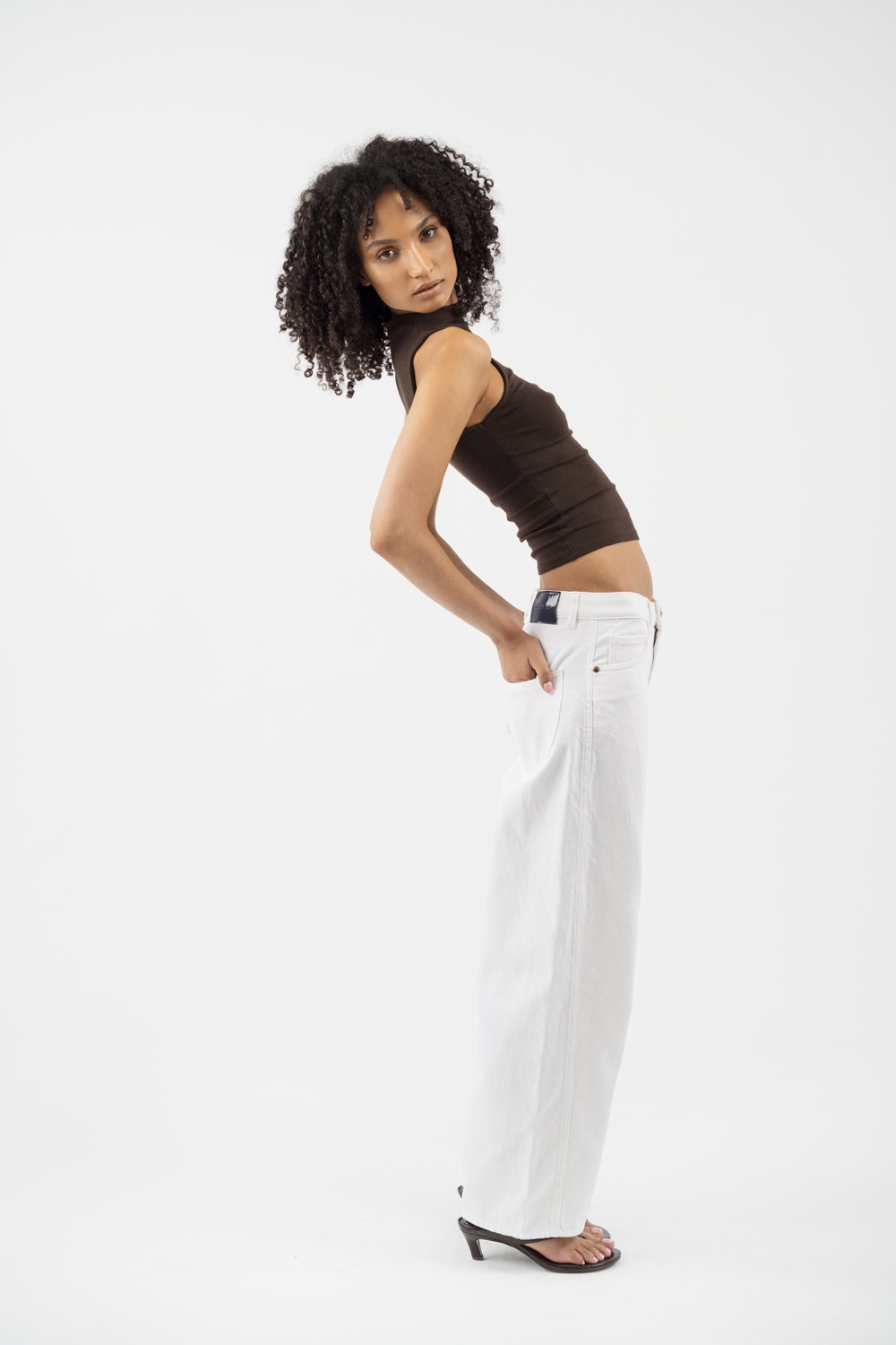 Maison Arca Caroline — denim jeans in White — view 15