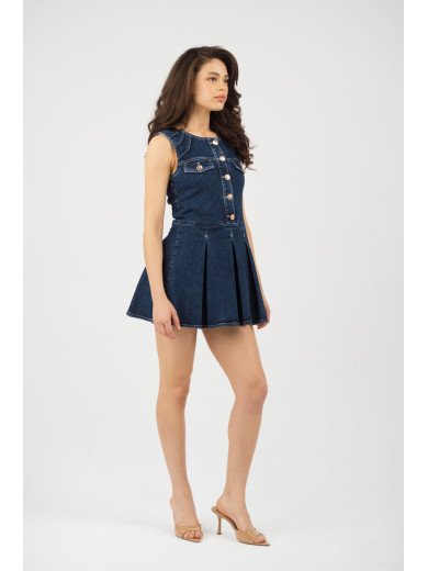 Maison Arca Coco — denim dress in Coco Arca — view 2