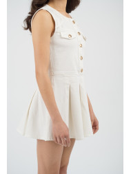 Maison Arca Coco — denim dress in Coco White — view 11