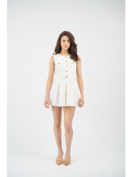 Maison Arca Coco — denim dress in Coco White — view 12