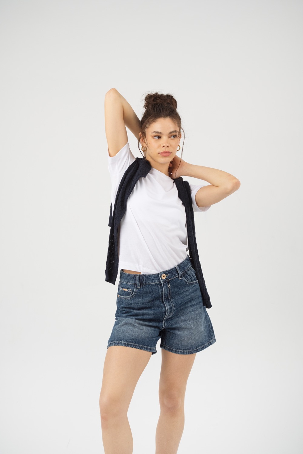 Maison Arca Deva — denim shorts in Short Arca — view 10