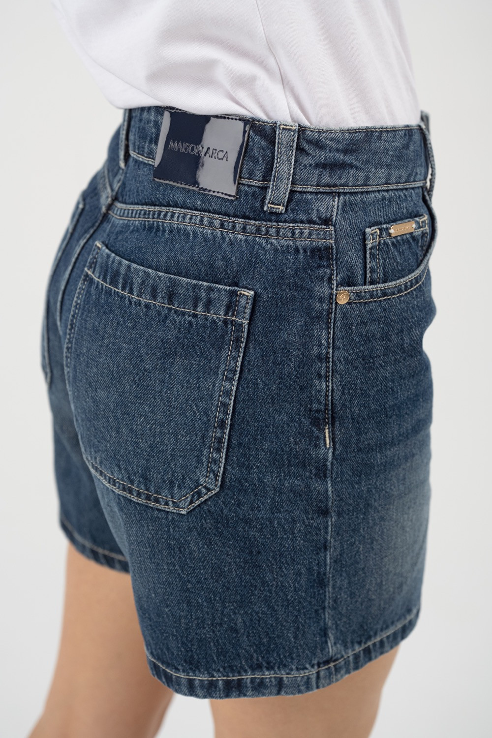 Maison Arca Deva — denim shorts in Short Arca — view 11