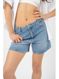 Maison Arca Deva — denim shorts in Aqua — view 2