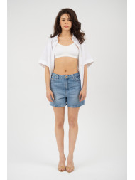 Maison Arca Deva — denim shorts in Aqua — view 3