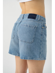 Maison Arca Deva — denim shorts in Aqua — view 4