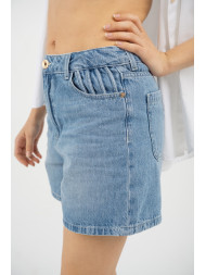 Maison Arca Deva — denim shorts in Aqua — view 5