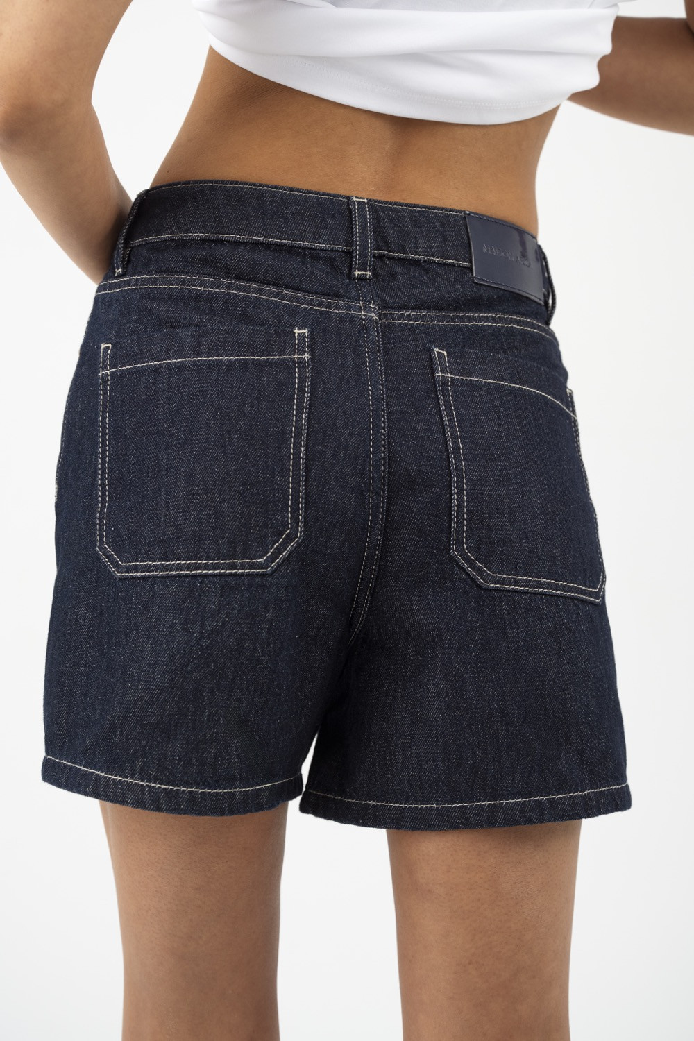Maison Arca Deva — denim shorts in Rinse — view 18