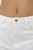Deva denim shorts in White — view 7 | Maison Arca